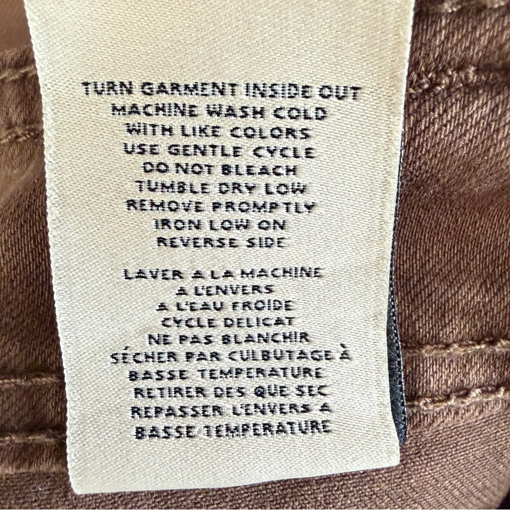 OAT Women's Brown Raw Hem Cargo Pants Size 26 - 23653 - Picture 9 of 11